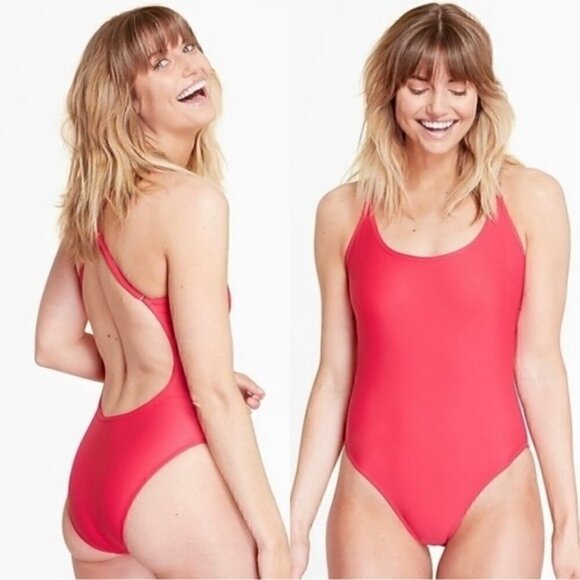 Summersalt Pink High Kick One Piece Swimsuit Swim Size 6 NEW - Picture 1 of 5